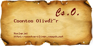 Csontos Olivér névjegykártya