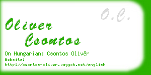 oliver csontos business card